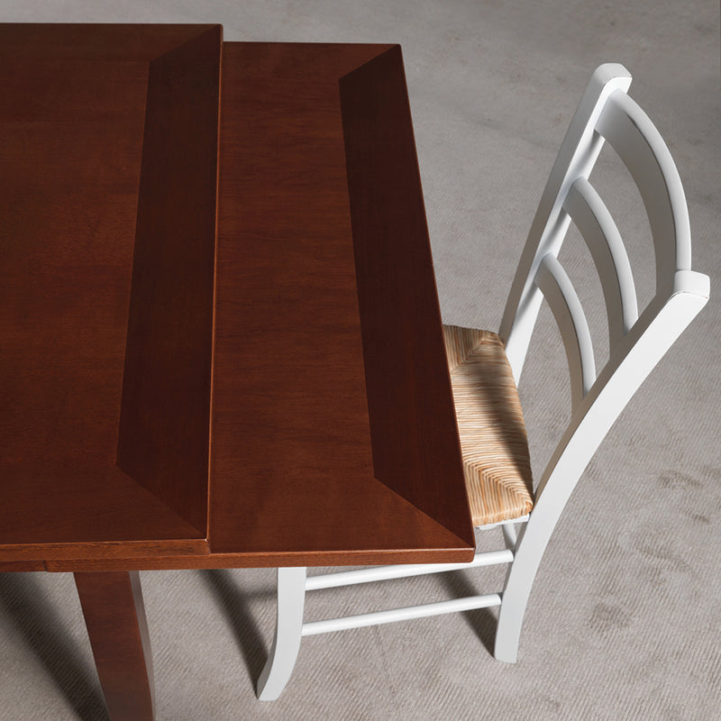 Tavolo da pranzo classico allungabile colore noce cm 130/210x85x76h