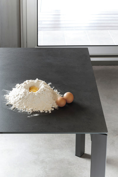Dublino - Tavolo moderno Bontempi allungabile con prolunga apertura a libro cm 100/140x70x75h - vari colori