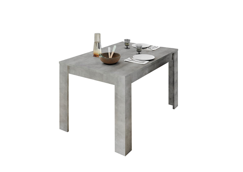 tavolo da pranzo in legno allungabile e cemento