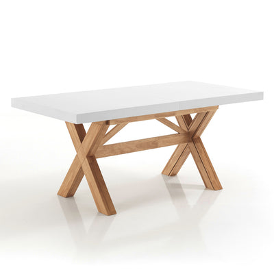 tavolo moderno allungabile bianco e rovere