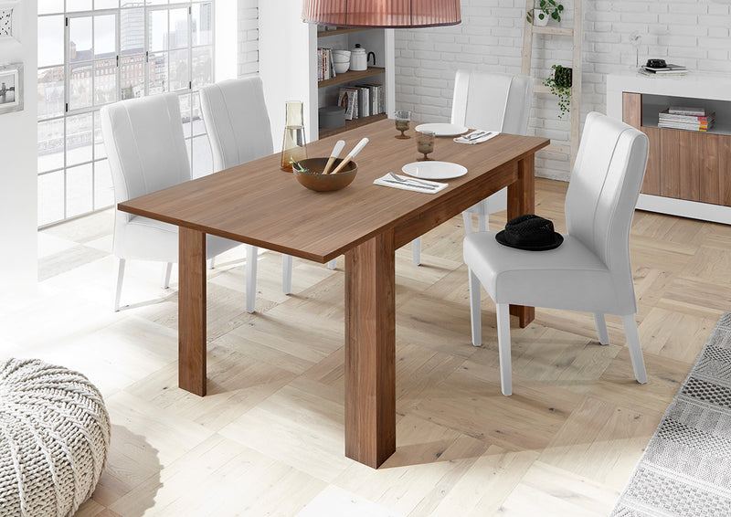 Prisco - Tavolo in legno moderno da pranzo cm 180/228x90x79h - vari colori