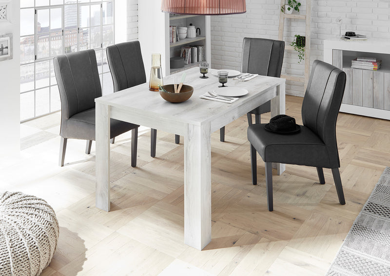Prisco - Tavolo in legno moderno da pranzo cm 180/228x90x79h - vari colori