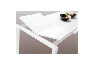 Tavolo allungabile moderno per pranzo in metallo e legno colore grigio cm 120/170x80x76h