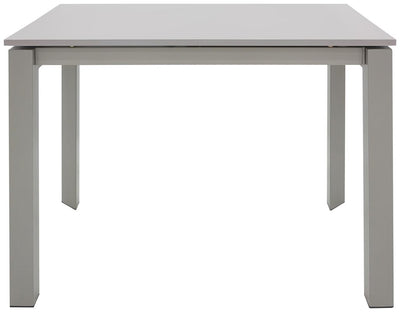 Tavolo allungabile moderno per pranzo in metallo e legno colore grigio cm 120/170x80x76h