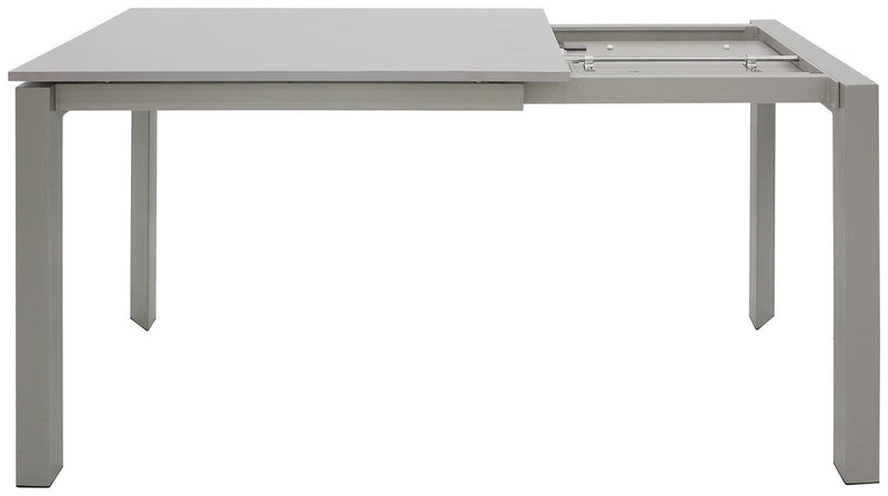 Tavolo allungabile moderno per pranzo in metallo e legno colore grigio cm 120/170x80x76h