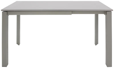 Tavolo allungabile moderno per pranzo in metallo e legno colore grigio cm 120/170x80x76h