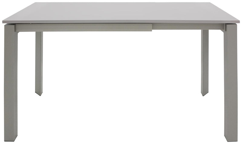 Tavolo allungabile moderno per pranzo in metallo e legno colore grigio cm 120/170x80x76h