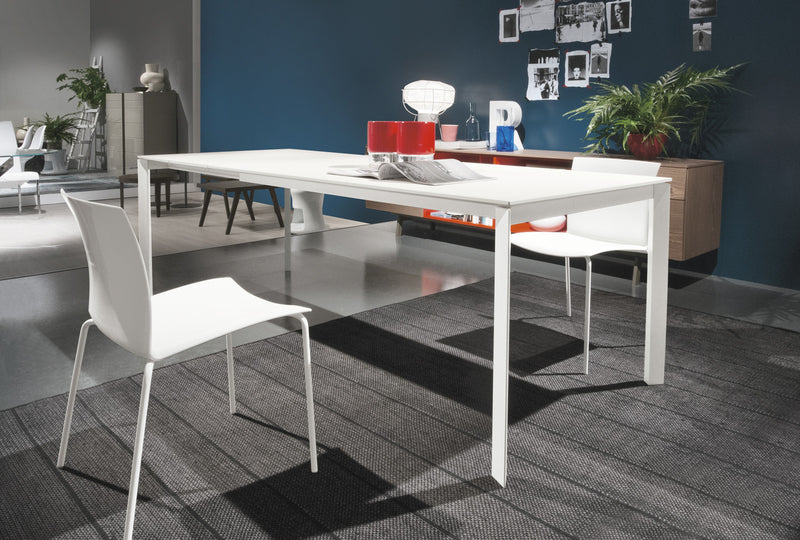 Dublino - Tavolo moderno Bontempi allungabile con prolunga apertura a libro cm 100/140x70x75h - vari colori