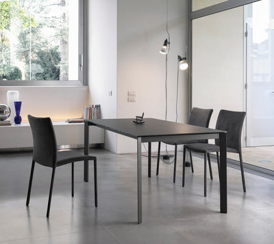 Dublino - Tavolo moderno Bontempi allungabile con prolunga apertura a libro cm 100/140x70x75h - vari colori