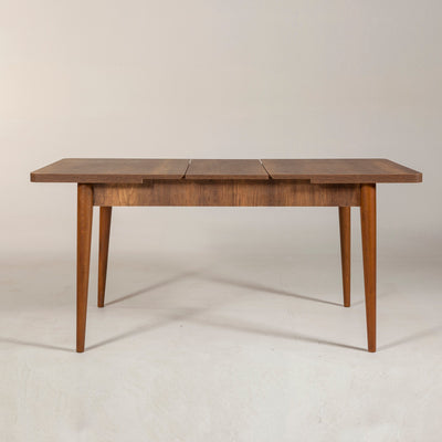 Tavolo allungabile classico e contemporaneo in legno noce cm 129/163x80x75h