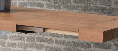 Davol - Tavolo design allungabile piano in legno gambe incrociate in metallo - vari modelli