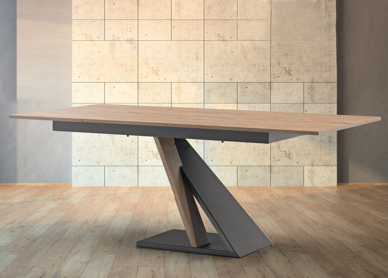 Kormac - Tavolo design allungabile da salotto in metallo e legno - vari modelli