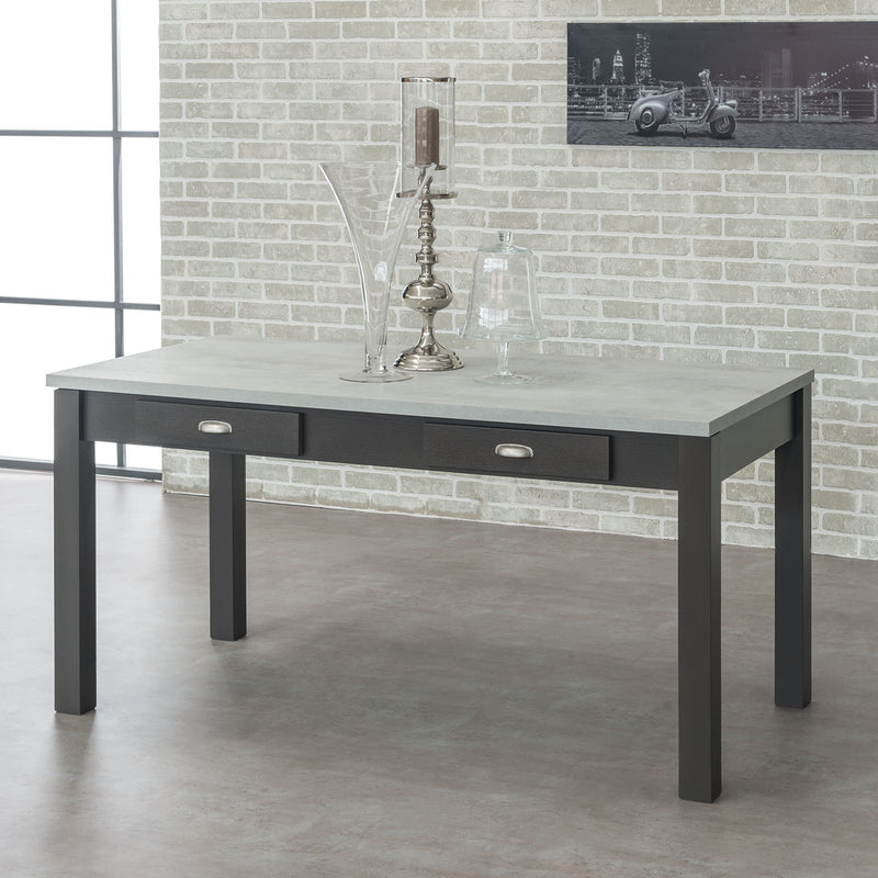 Mabruk - Tavolo fisso per pranzo in legno con cassetti - vari modelli
