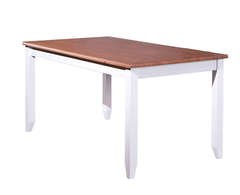 Arcadio - Tavolo da pranzo fisso classico in legno massello cm 160x90x80h