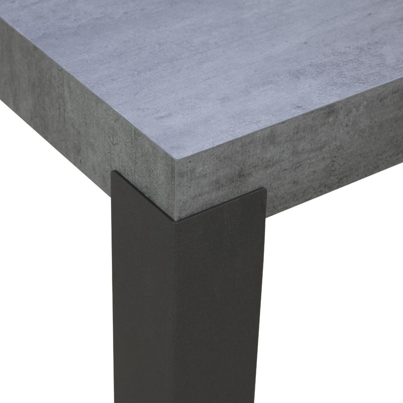 tavolo fisso da pranzo gambe in metallo piano in legno