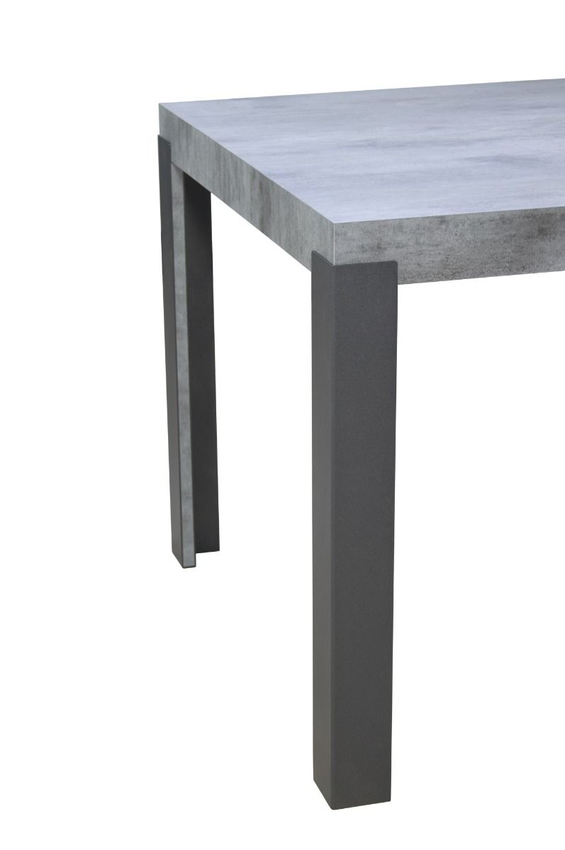 tavolo fisso da pranzo gambe in metallo piano in legno