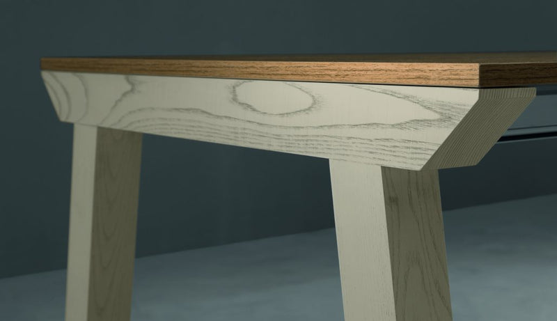 tavolo Genius piano nobilitato tavolato quercia 200 struttura frassino tinto abete bianco nordico 008