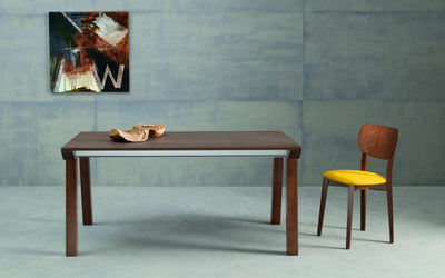 tavolo Genius struttura noce canaletto 035 piano laminato noce canaletto 035