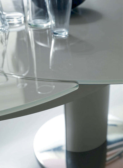 Giro - Tavolo rotondo allungabile Bontempi gamba centrale in acciaio cm Ø 130/210x75h - vari colori