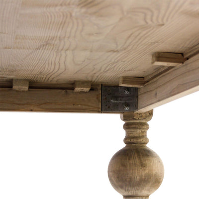 Tavolo fisso classico in legno di abete cm 210x100x76h