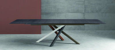 tavolo Kubo struttura metallo-multicolore piano vetro float acidato antigraffio ardesia-135