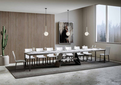 tavolo moderno allungabile effetto marmo