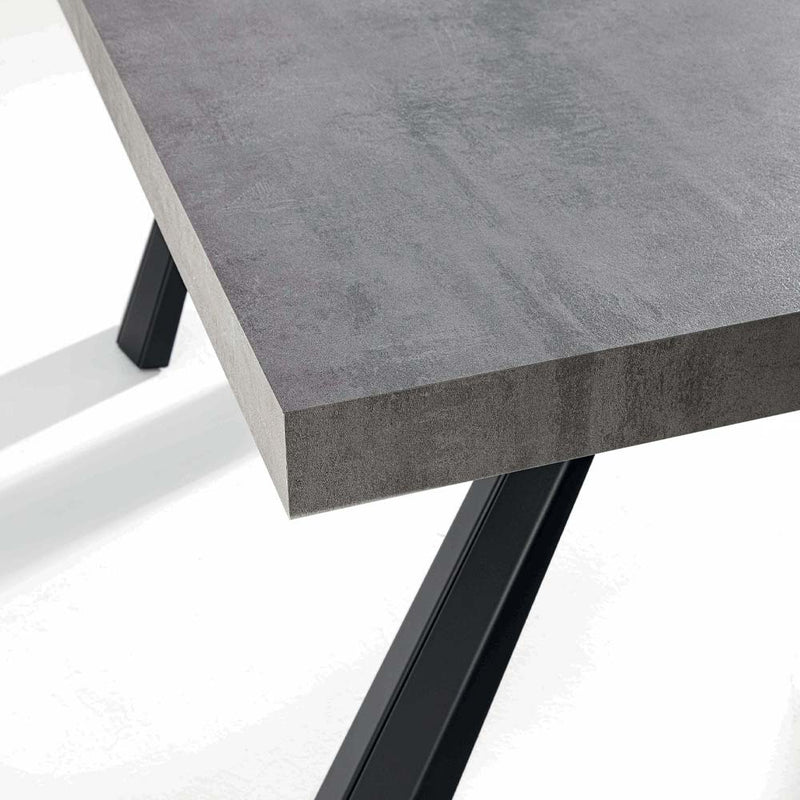 Farard - Tavolo da pranzo moderno allungabile in legno e metallo cm 160/420x90x76h - vari colori