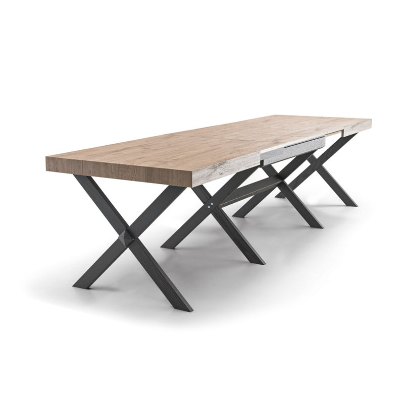 Owen - Tavolo moderno allungabile gambe ad X in legno - vari modelli