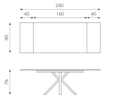 tavolo moderno allungabile piano effetto marmo