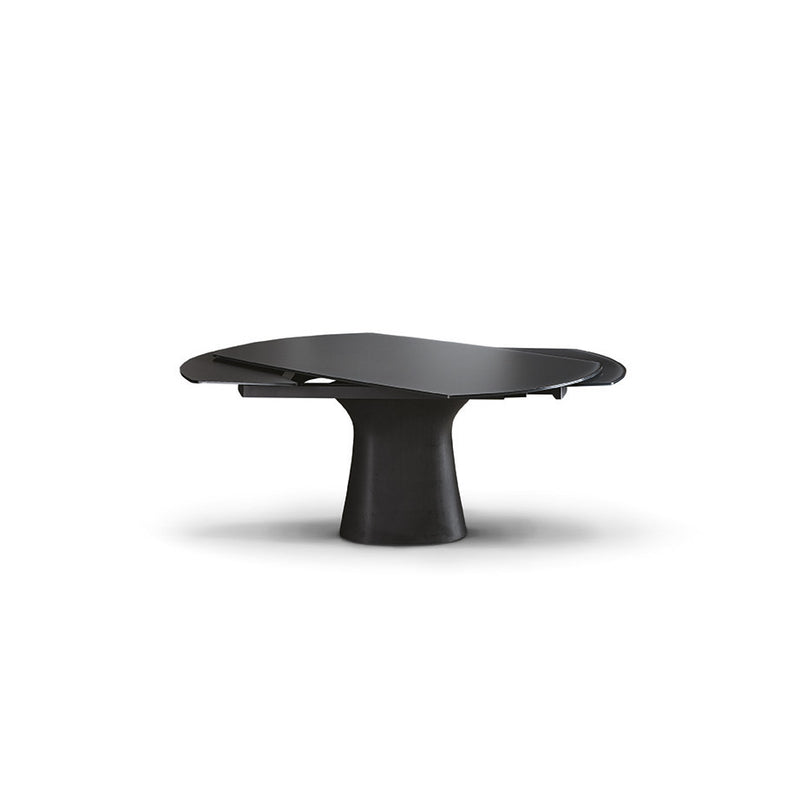 Podium allungabile - Tavolo ovale contemporaneo Bontempi basamento in cemento cm 170/250x106x75h - vari colori