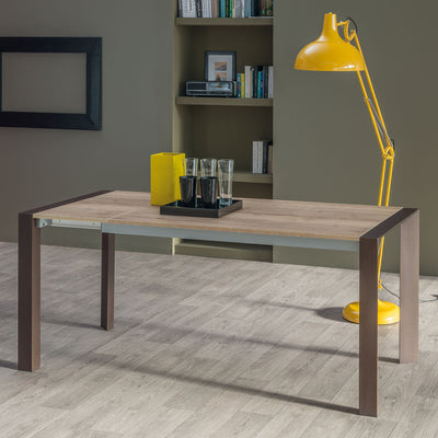 Klain - Tavolo moderno allungabile gambe in legno cm 120/200x80 - vari colori