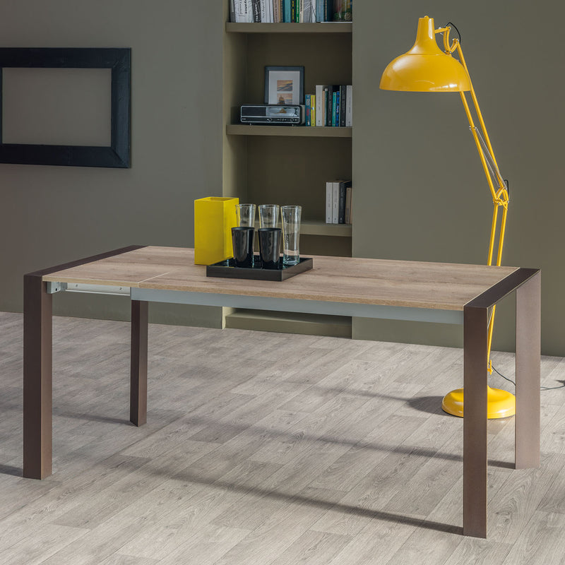 Klain - Tavolo moderno allungabile gambe in legno cm 120/200x80 - vari colori