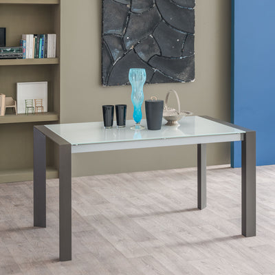 Klain - Tavolo moderno allungabile gambe in legno cm 120/200x80 - vari colori