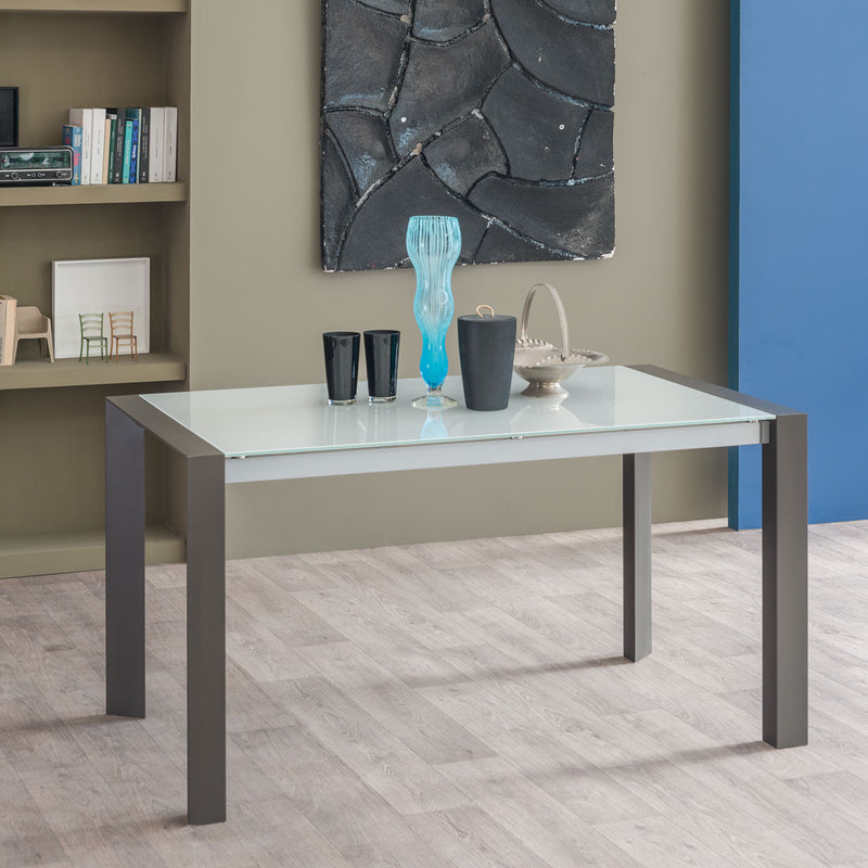 Klain - Tavolo moderno allungabile gambe in legno cm 120/200x80 - vari colori