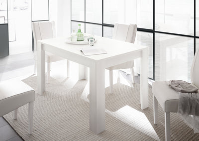 tavolo moderno da pranzo da cm 137 bianco opaco