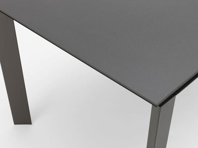 Account - Tavolo da pranzo allungabile in metallo e ceramica grigio cm 90x140/220x75h
