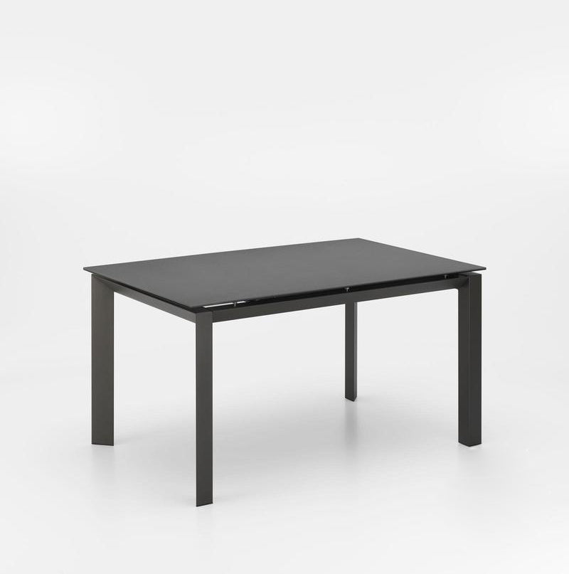 Account - Tavolo da pranzo allungabile in metallo e ceramica grigio cm 90x140/220x75h