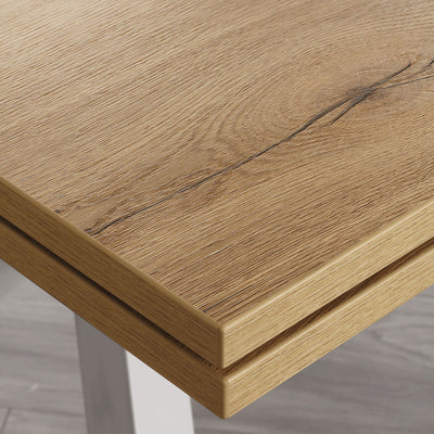 Tokio - Tavolo design moderno allungabile piano in legno gambe in metallo cm 160/240x90x77h - vari colori