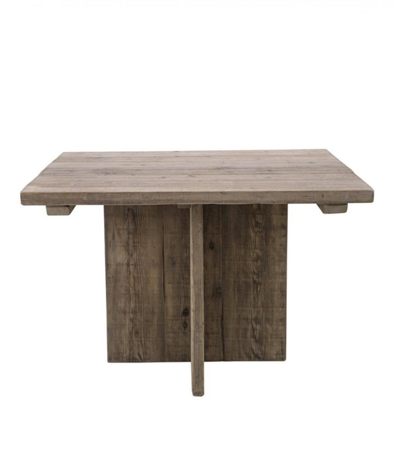 Tavolo quadrato in legno di recupero stile country cm 120x120x80h