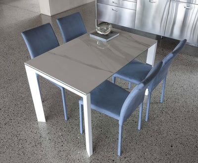 tavolo da pranzo allungabile  piano in ceramica marmo calacatta oro