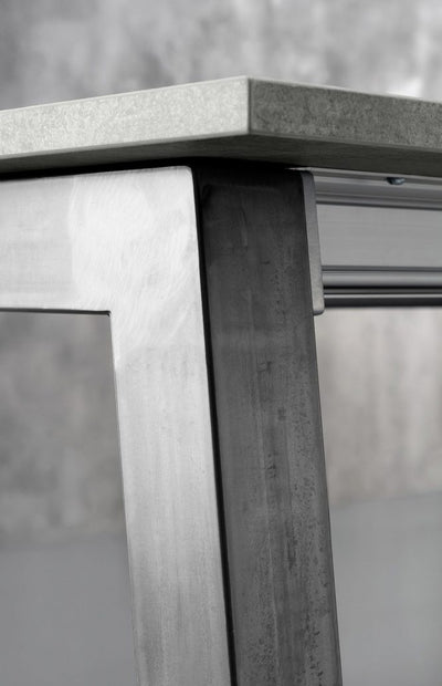 piano Super struttura metallo ferro naturale spazzolato 137 piano nobilitato cemento sherwood 190