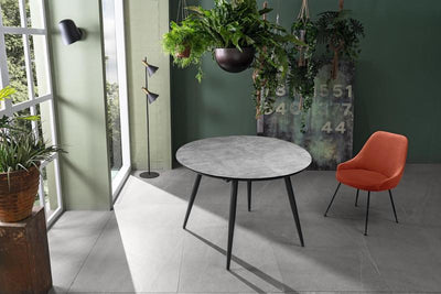 tavolo moderno allungabile in metallo piano in legno grigio