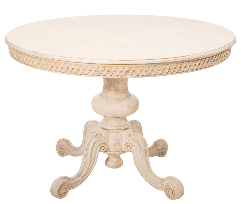 Tavolo da soggiorno tondo apribile in legno stile classico - Varie misure