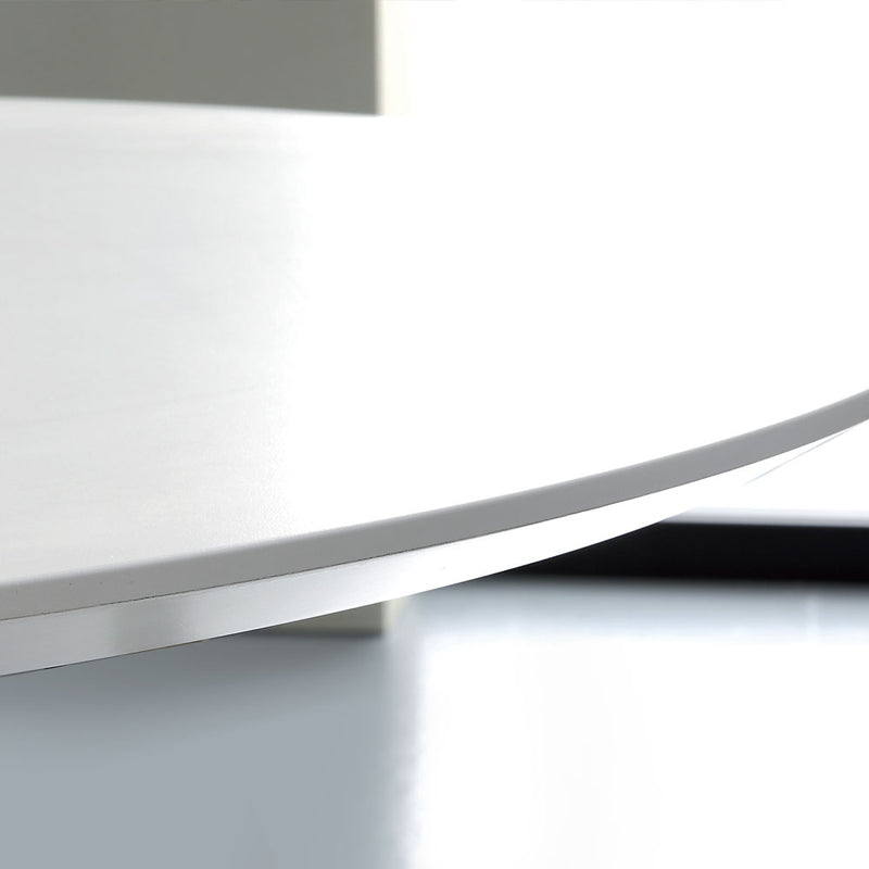 Max - Tavolo design rotondo base in metallo verniciato piano bianco opaco - varie dimensioni