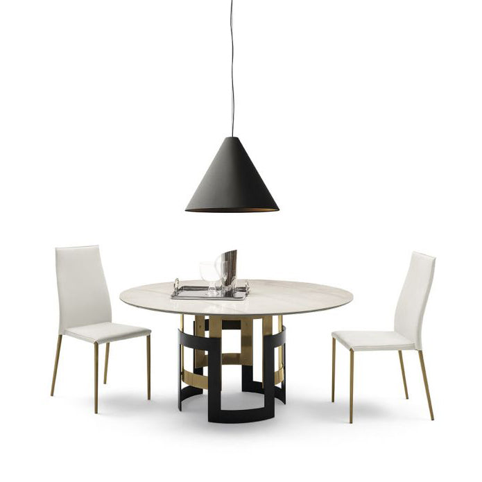Imperial fisso - Tavolo rotondo Bontempi struttura in acciaio cm Ø 180x75h - vari colori