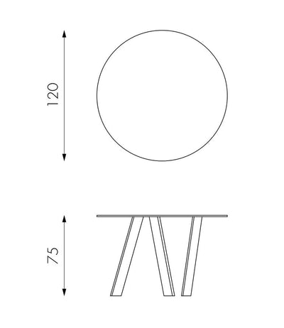 tavolo tondo design piano in vetro gambe in metallo bianco