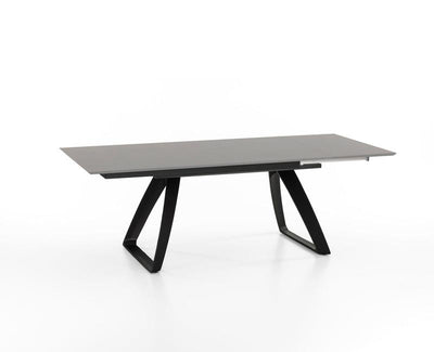 tavolo allungabile in metallo piano in legno grigio chiaro