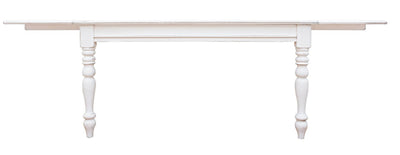Tavolo classico bianco allungabile in legno di mango cm 150/240x90x76h