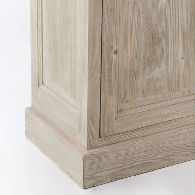 Vetrina a colonna 1 anta con ripiani interni in legno massello naturale cm 73x40x120h
